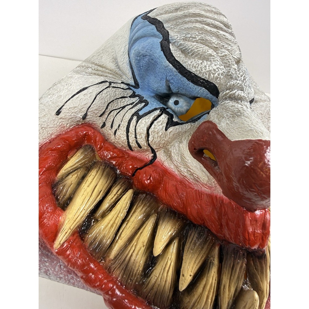 Psycho Murder Clown Latex Mask Adult One Size Halloween Costume Rubies 2010 - Picture 11 of 11